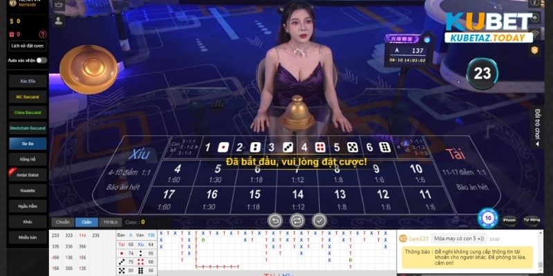 Game Tài Xỉu Kubet yêu cầu vốn cược nhỏ