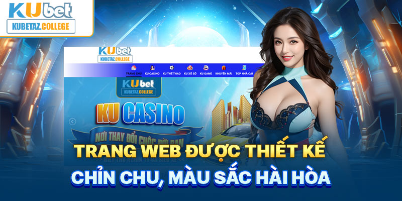 Trang web được thiết kế chỉn chu, màu sắc hài hòa